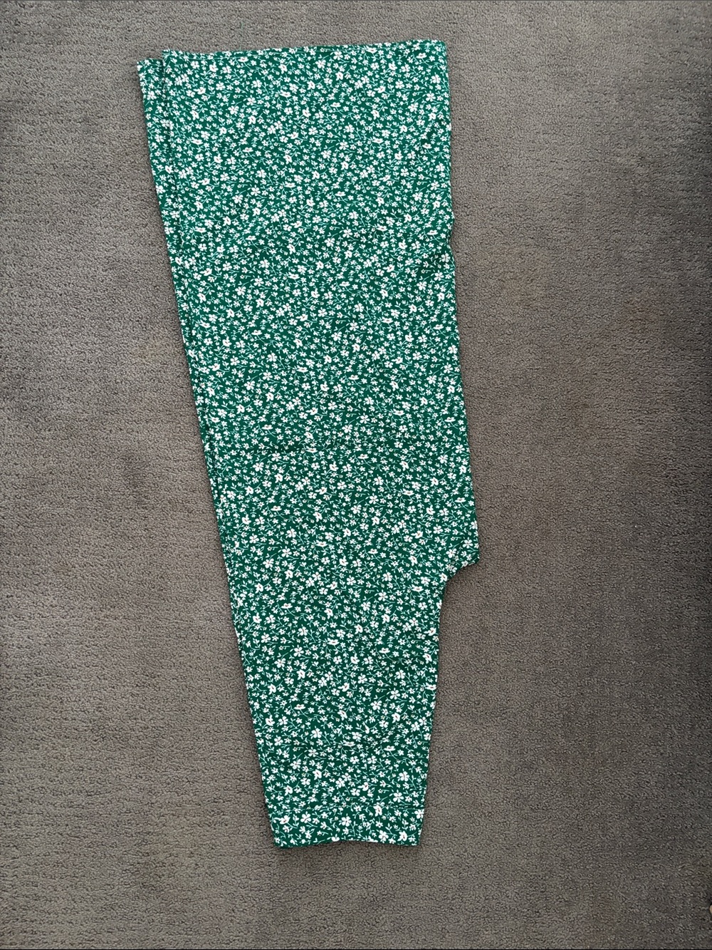 Green Floral Print pants